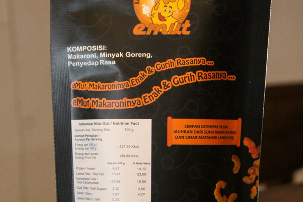 Macaroni emut (pedas)